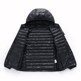 Men’s Hooded Gilet Body Warmer Puffer Quilted Padded Coat Sleeveless Jack Black
