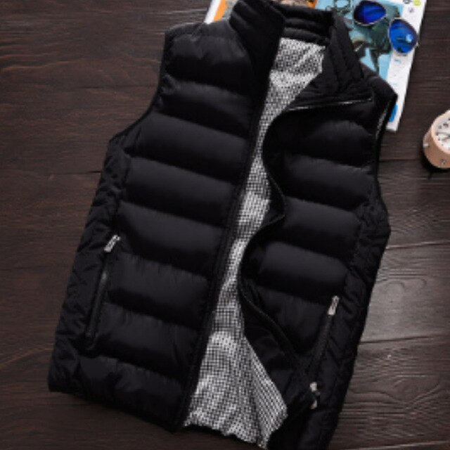Mens Winter Quilted Coat Body Warmer Waistcoat Warm Sleeveless Gilet Jacket UK