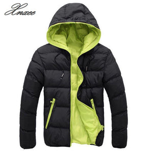 Mens Padded Quilted Hooded Coat Puffer Bubble Jacket Winter Warm Bomber Outwear