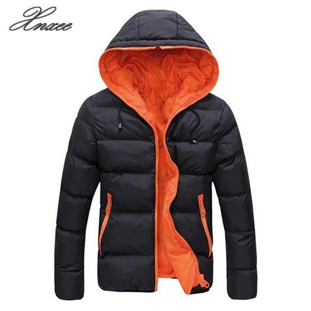 Mens Padded Quilted Hooded Coat Puffer Bubble Jacket Winter Warm Bomber Outwear