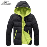 Mens Padded Quilted Hooded Coat Puffer Bubble Jacket Winter Warm Bomber Outwear