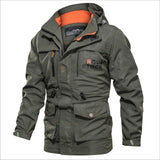 Men's Winter Waterproof Tactical Jacket Hooded Breathable Outdoor Military Coat