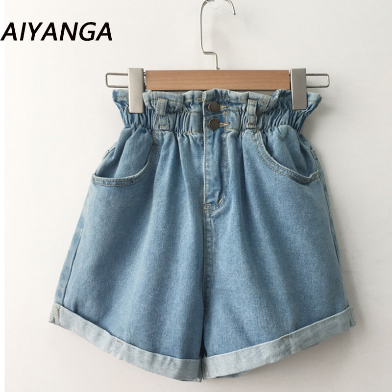 Summer High Waist Denim Shorts