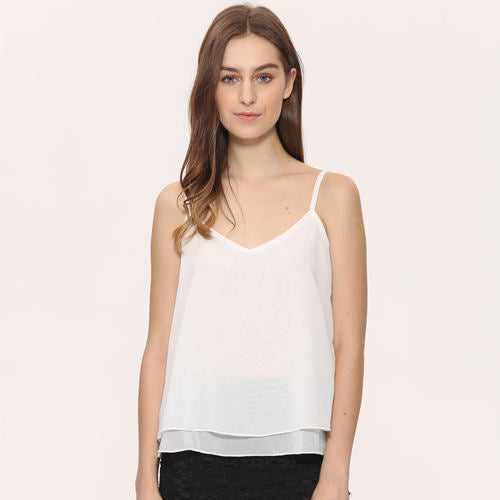 Tank Top Women Chiffon Blouses