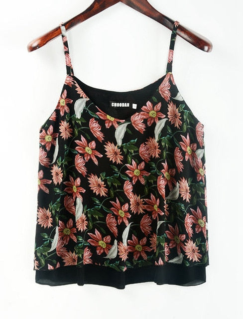 Tank Top Women Chiffon Blouses