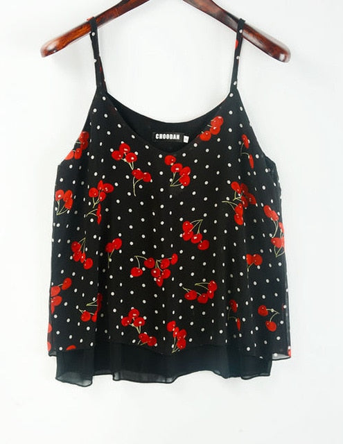 Tank Top Women Chiffon Blouses