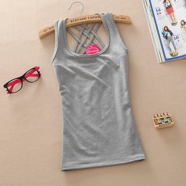 Women Fashion Summer casual Solid Cotton