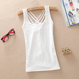 Women Fashion Summer casual Solid Cotton