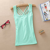 Women Fashion Summer casual Solid Cotton