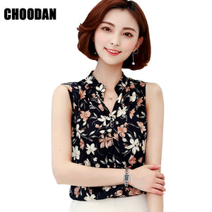 Summer Shirt Women Blouse And Shirt Sleeveless