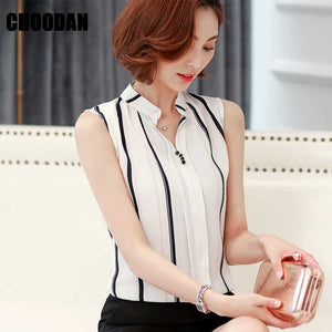 Summer Shirt Women Blouse And Shirt Sleeveless