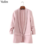 Vadim women elegant  blazer crimping