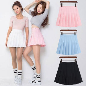 Women Fashion Summer high waist pleated skirt