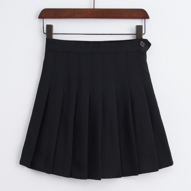 Women Fashion Summer high waist pleated skirt