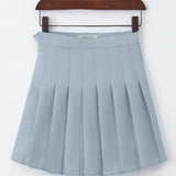 Women Fashion Summer high waist pleated skirt