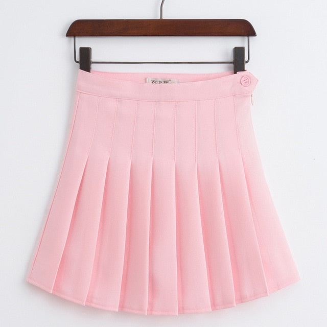 Women Fashion Summer high waist pleated skirt
