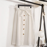 Summer Autumn Skirts Womens Midi Knee Length