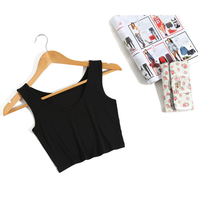 Slim Render Short Top Sexy Women Sleeveless