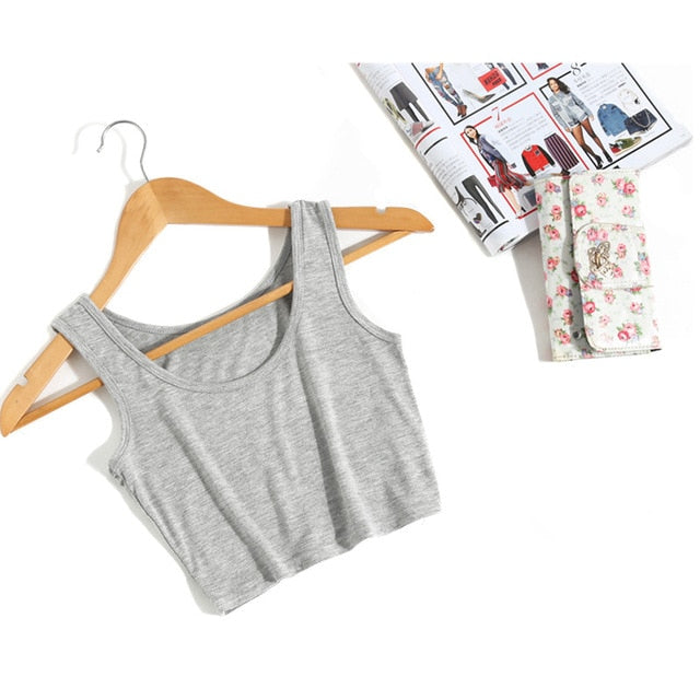 Slim Render Short Top Sexy Women Sleeveless