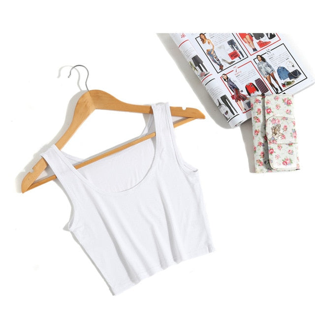 Slim Render Short Top Sexy Women Sleeveless