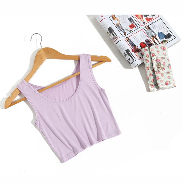 Slim Render Short Top Sexy Women Sleeveless