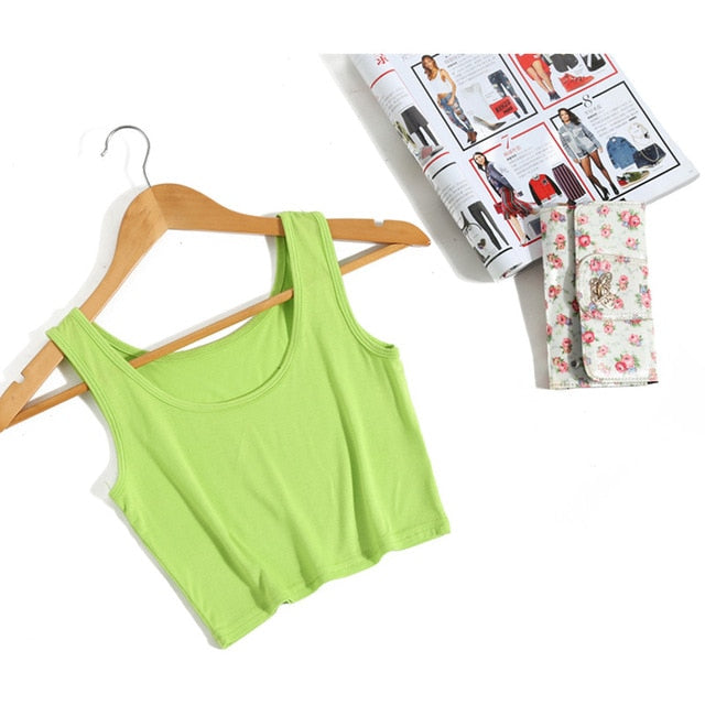 Slim Render Short Top Sexy Women Sleeveless