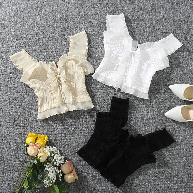 Shintimes 2018 New Summer Autumn Bustier White Black