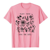 Tshirt Women Causal Save The Bees