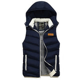 Mens Winter Quilted Gilet Vest Sleeveless Hooded Padded Jacket Coat Body Warmer