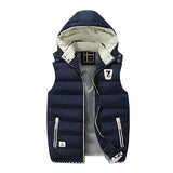 Mens Winter Quilted Gilet Vest Sleeveless Hooded Padded Jacket Coat Body Warmer