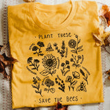 Tshirt Women Causal Save The Bees