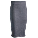 Super Deals Women Suede Solid Color