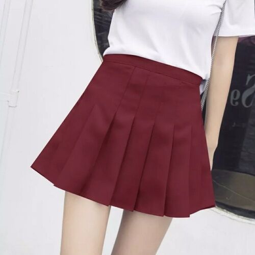 Women Fashion Summer high waist pleated skirt