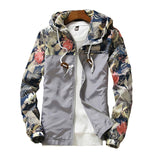 Women's Hooded Jackets Spring Causal Flowers