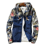 Women's Hooded Jackets Spring Causal Flowers