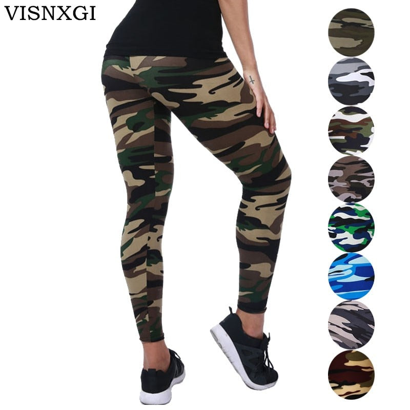 New Fashion 2019 Camouflage Printing Elasticity Leggings