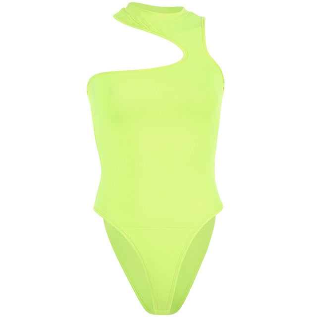 Summer One Shoulder Off Bodysuit