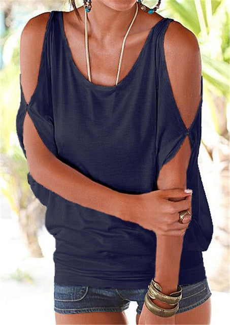 Women Blouses Summer Casual Sexy Off Shoulder Blouse Shirt