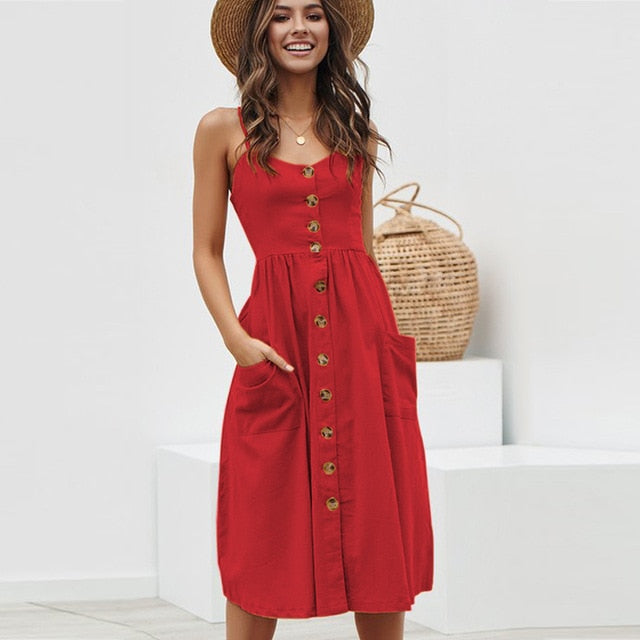 Summer Dress Sexy Straps Bohemian Floral Beach Dress