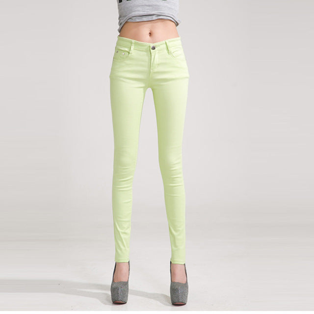 Women Pants Candy Jeans 2019 Spring Fall