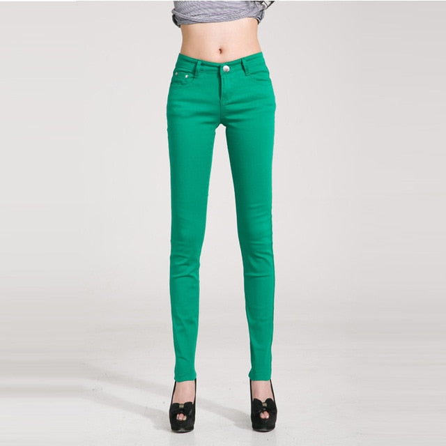 Women Pants Candy Jeans 2019 Spring Fall