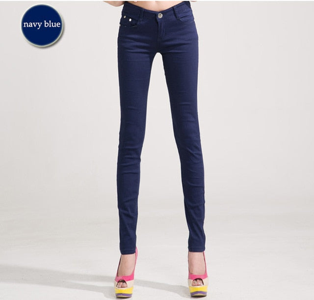 Women Pants Candy Jeans 2019 Spring Fall