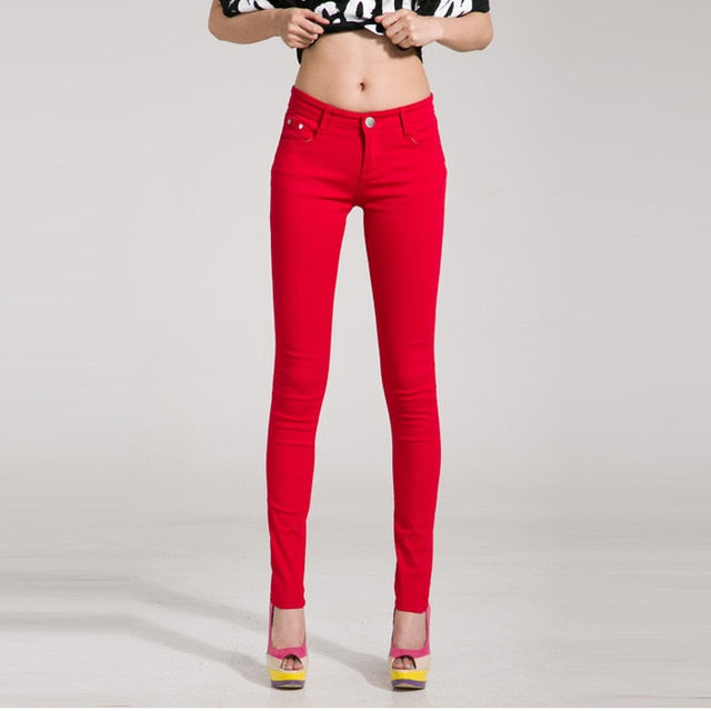 Women Pants Candy Jeans 2019 Spring Fall
