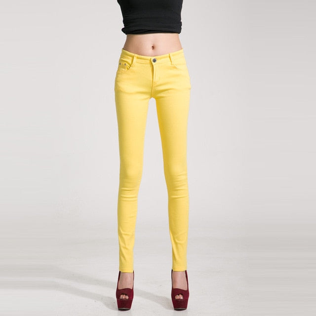 Women Pants Candy Jeans 2019 Spring Fall