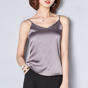 Women Camis Silk Crop Top Women Camisole