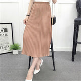 Spring Long Pleated skirts womens Summer