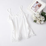 Summer Silk Tank Top Women Sexy V