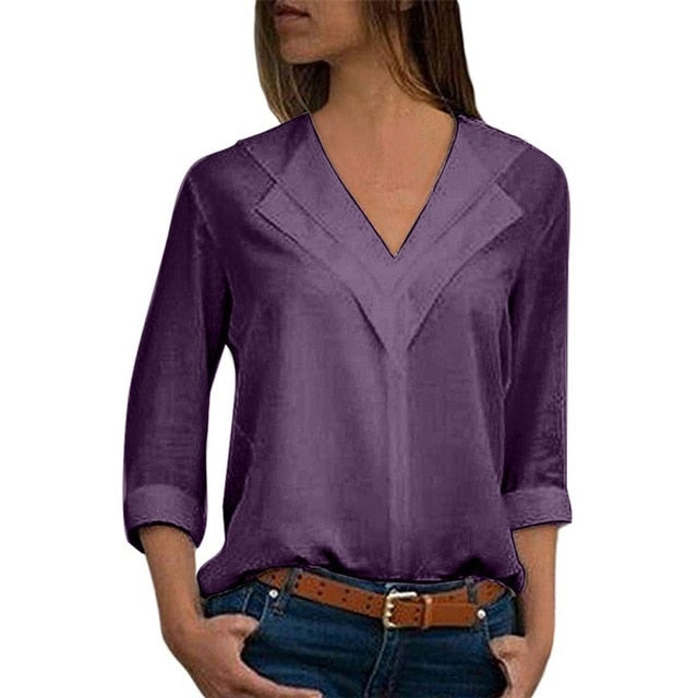 Women blouses long sleeve girl shirts Fashion