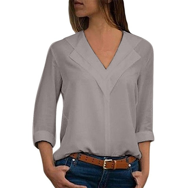 Women blouses long sleeve girl shirts Fashion
