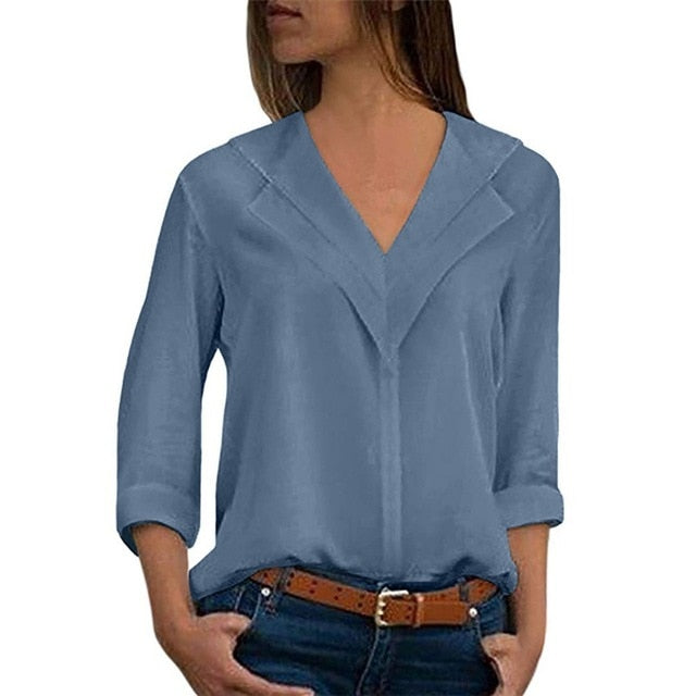 Women blouses long sleeve girl shirts Fashion